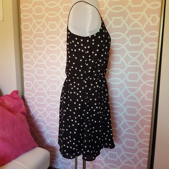 Express Black White Star Skater Dress - Picture 4 of 6
